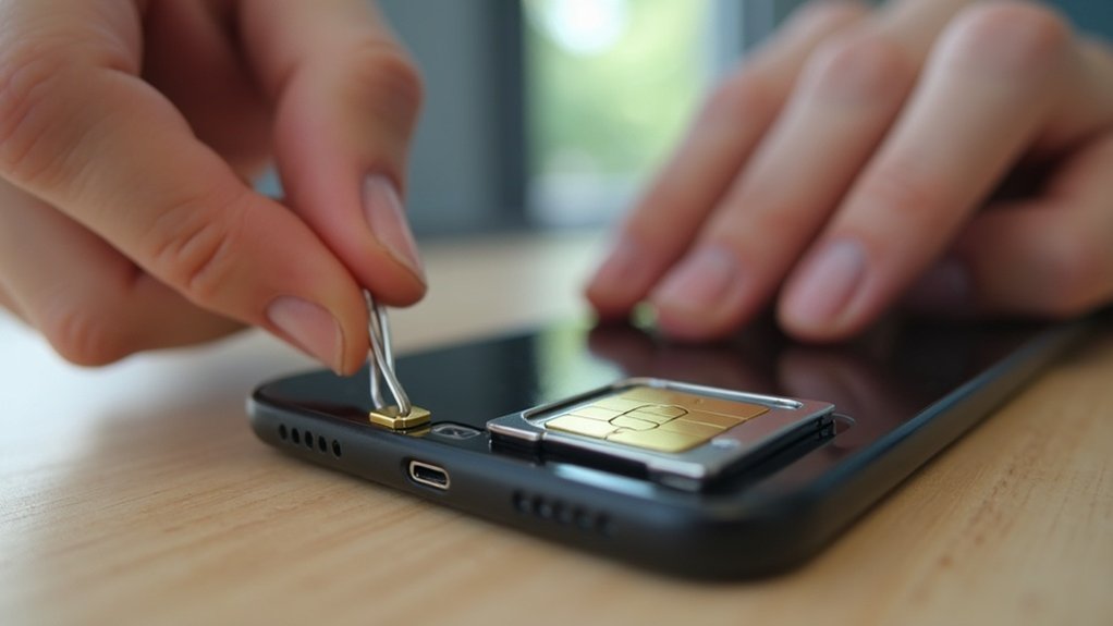 izvucite ladicu za SIM karticu nježno